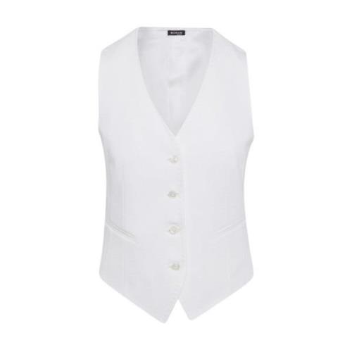 Witte Viscose Overhemd Vest Kiton , White , Dames