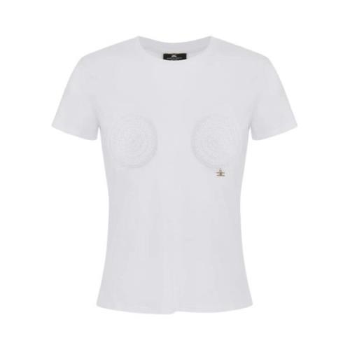 T-Shirts Elisabetta Franchi , White , Dames