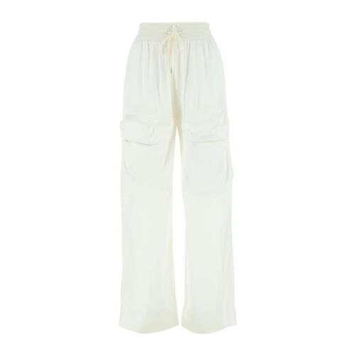 Straight Trousers Off White , White , Dames