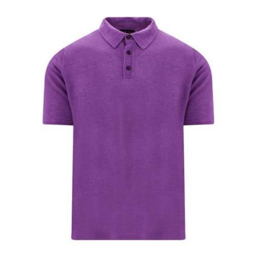 T-Shirts Roberto Collina , Purple , Heren