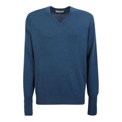V-neck cashmere pullover van Ballantyne Ballantyne , Blue , Heren