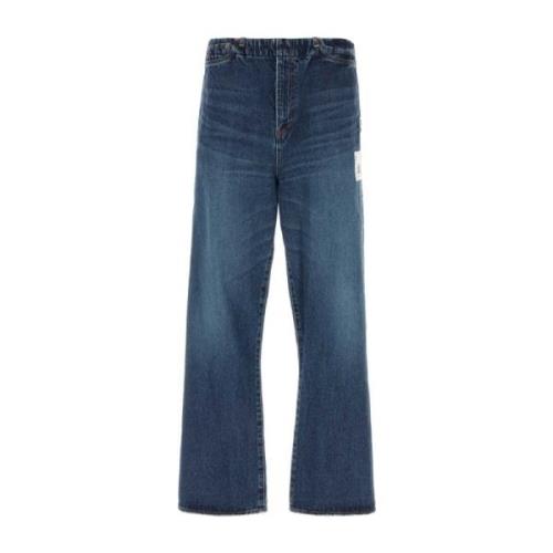 Premium Denim Straight Jeans Mihara Yasuhiro , Blue , Heren