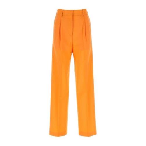 Straight Trousers Msgm , Orange , Dames