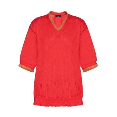 Short-sleeved sweater Undercover , Red , Dames