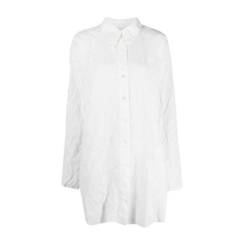 Witte Oversized Crushed Shirt Róhe , White , Dames
