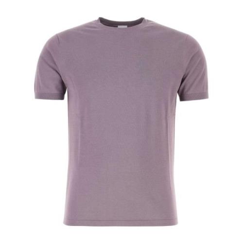 Lila Katoenen T-Shirt, Veelzijdige Stijl Aspesi , Purple , Heren