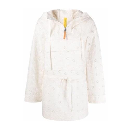 Broderie Anglaise Cape Jas Moncler , White , Dames