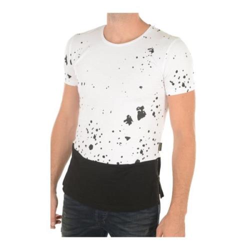 Twee-kleur T-shirt 1457 voor mannen Goldenim paris , White , Heren