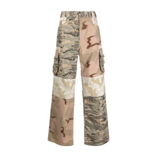 Beige Multicolor Cargo Broek Marine Serre , Beige , Heren