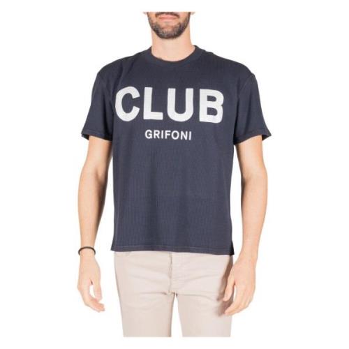 T-shirt wafelclub Mauro Grifoni , Blue , Heren