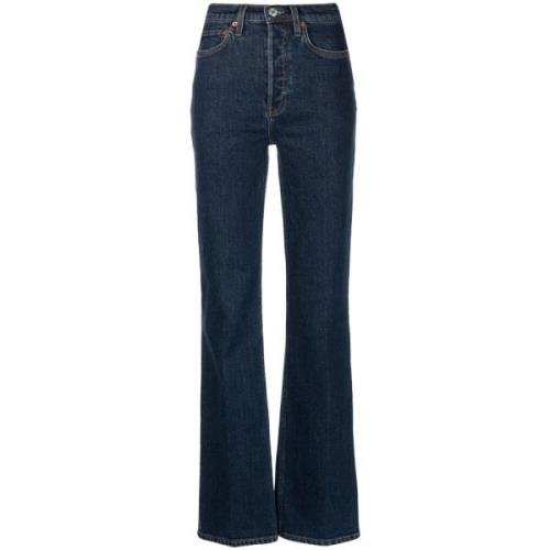 Jeans 70s spleet-knie rechte poten Re/Done , Blue , Dames