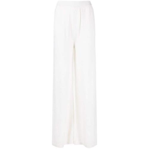 Wide Trousers Msgm , White , Dames