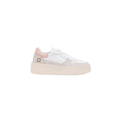Witte en roze sneakers D.a.t.e. , White , Dames