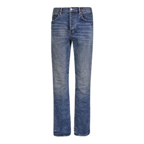 Blauwe Distressed Jeans voor Heren Purple Brand , Blue , Heren