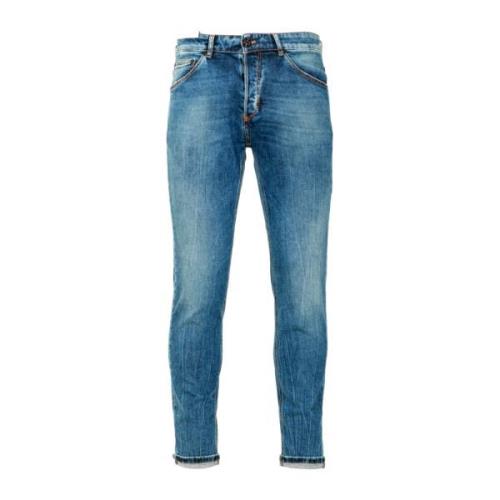 Lichte Denim Tapered Fit Jeans PT Torino , Blue , Heren