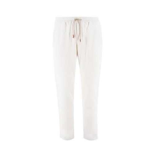 Straight Trousers Eleventy , White , Heren