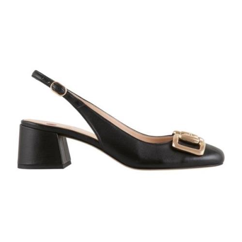 Roze Leren Gucci Horsebit Loafer Pumps Högl , Black , Dames