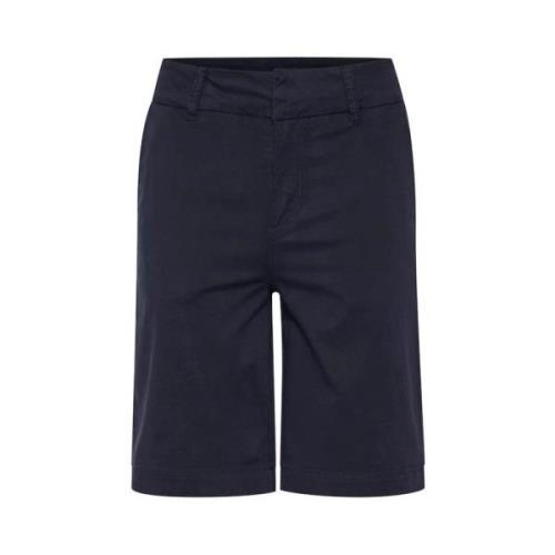 Casual Katoenmix Shorts Part Two , Blue , Dames