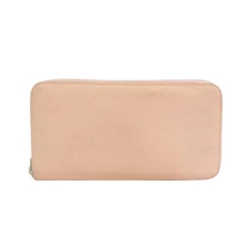 Pre-owned Leather wallets Hermès Vintage , Pink , Dames