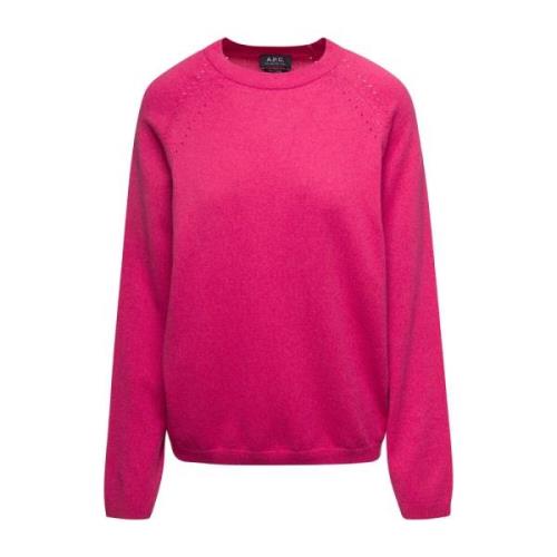 Truien met ronde hals A.p.c. , Pink , Dames