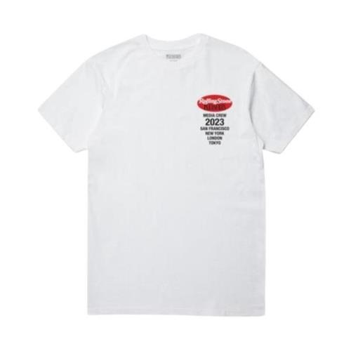 Witte Katoenen Rolling Stone T-shirt Pleasures , White , Heren