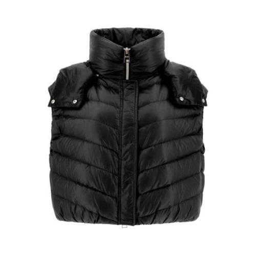 Zwarte Nylon Ultralight Vest voor Moderne Vrouwen Herno , Black , Dame...