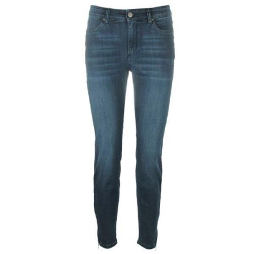 Navy Skinny Jeans, Mid Taille, Casual C.Ro , Blue , Dames