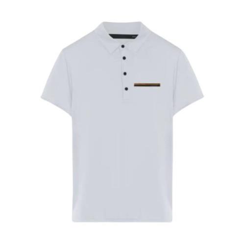 Monochromatische Oxford Bond Pocket Polo Shirt RRD , White , Heren