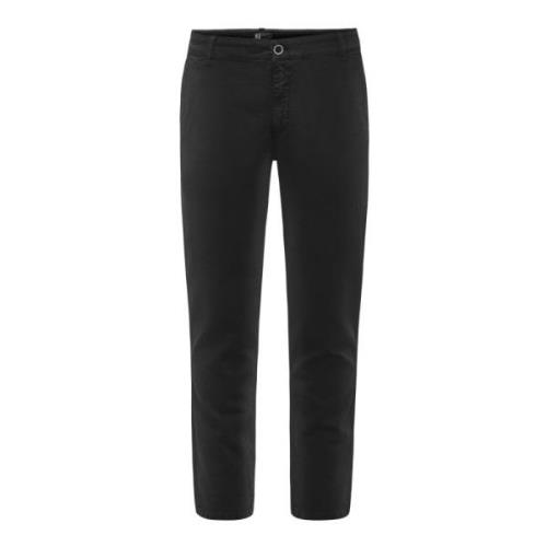 Slim Fit Chino Broek van Stretch Katoen BomBoogie , Black , Heren