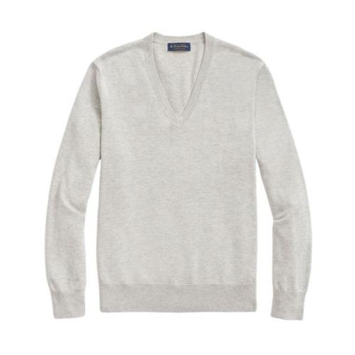V-neck Knitwear Brooks Brothers , Gray , Heren