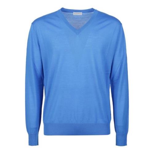 Plain Sweater Ballantyne , Blue , Heren