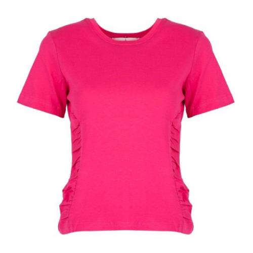 Aansluitend T-Shirt met Ronde Hals Silvian Heach , Pink , Dames