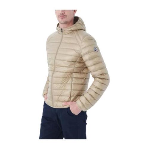 Warme en stijlvolle jas met rits en capuchon Jott , Beige , Heren