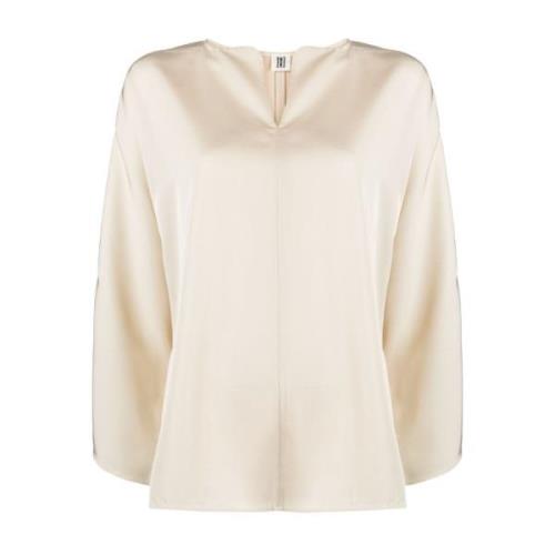 Elegante Vanille Room Blouse By Herenne Birger , Beige , Dames