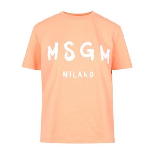 T-Shirts Msgm , Orange , Dames