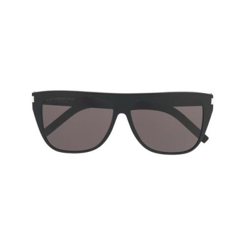 Stijlvolle vierkante zonnebril Saint Laurent , Black , Dames