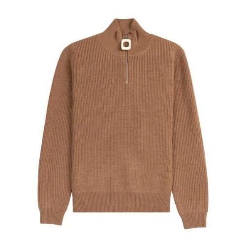 Bruine Rits Hoge Kraag Coltrui JW Anderson , Brown , Heren