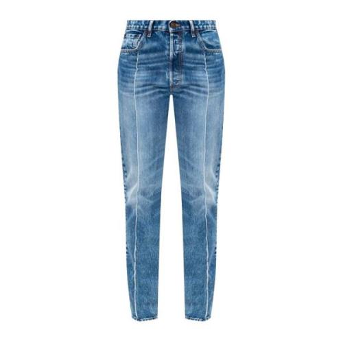 Slim-Fit Stonewashed Katoenen Denim Jeans Maison Margiela , Blue , Dam...