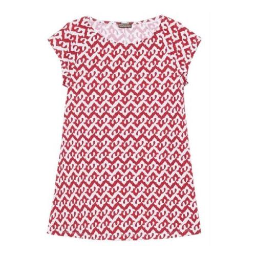 Opvallend Bedrukt T-Shirt Maliparmi , Red , Dames