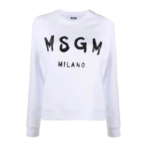 Sweatshirt Msgm , White , Dames