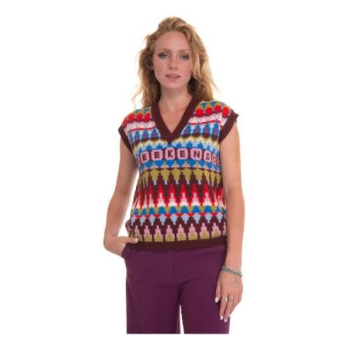 Mouwloze Gebreide Kleding Max Mara Weekend , Multicolor , Dames