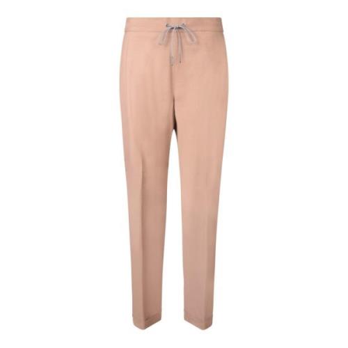 Bruine Wollen Broek met Trekkoord Tailleband Fabiana Filippi , Brown ,...