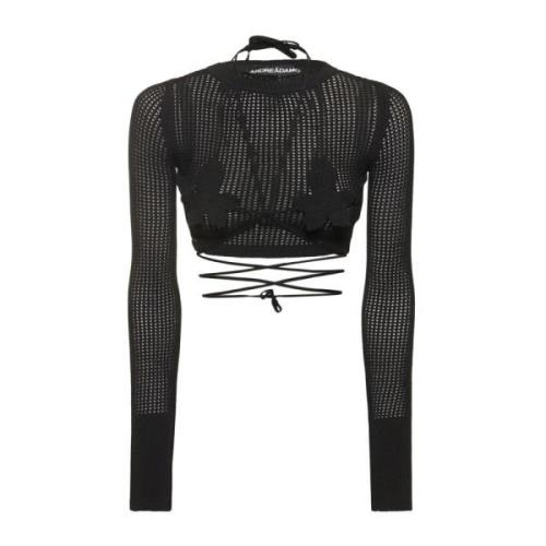 Long Sleeve Tops Andrea Adamo , Black , Dames