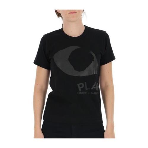 T-shirt Comme des Garçons Play , Black , Dames