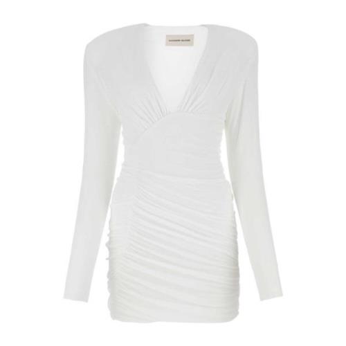 Witte viscose blend mini -jurk Alexandre Vauthier , White , Dames