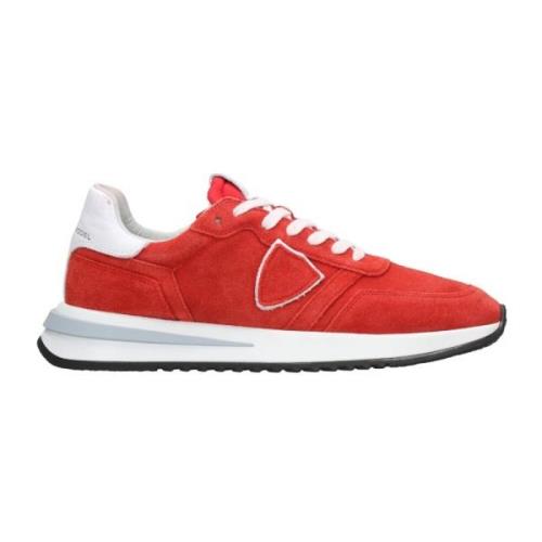 Tropez 2.1 Suede Lage Sneakers Philippe Model , Red , Heren