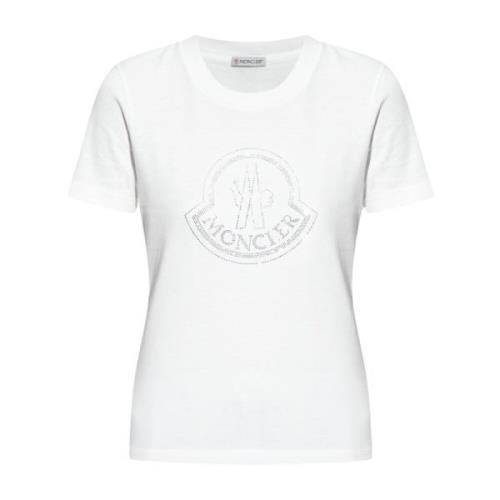 T-shirt met logo Moncler , White , Dames