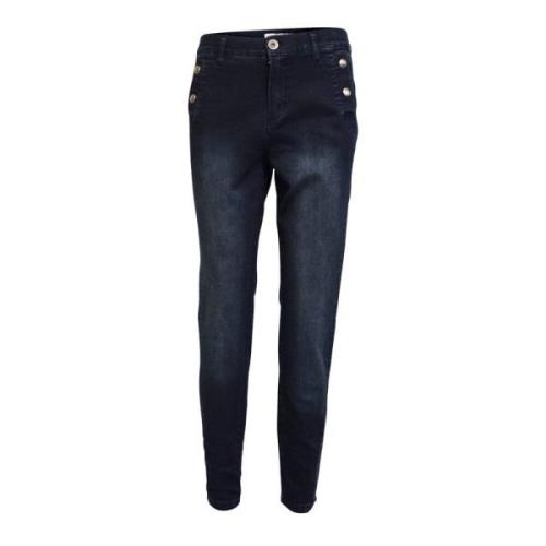 Slim Fit Denim Jeans 2-Biz , Black , Dames