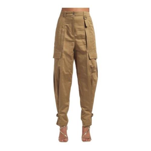 Slim-fit Trousers Semicouture , Beige , Dames