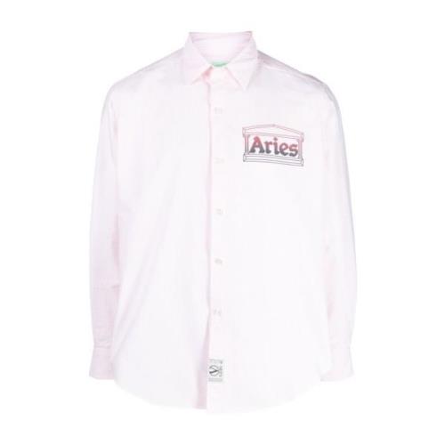 Casual overhemd Aries , Pink , Heren